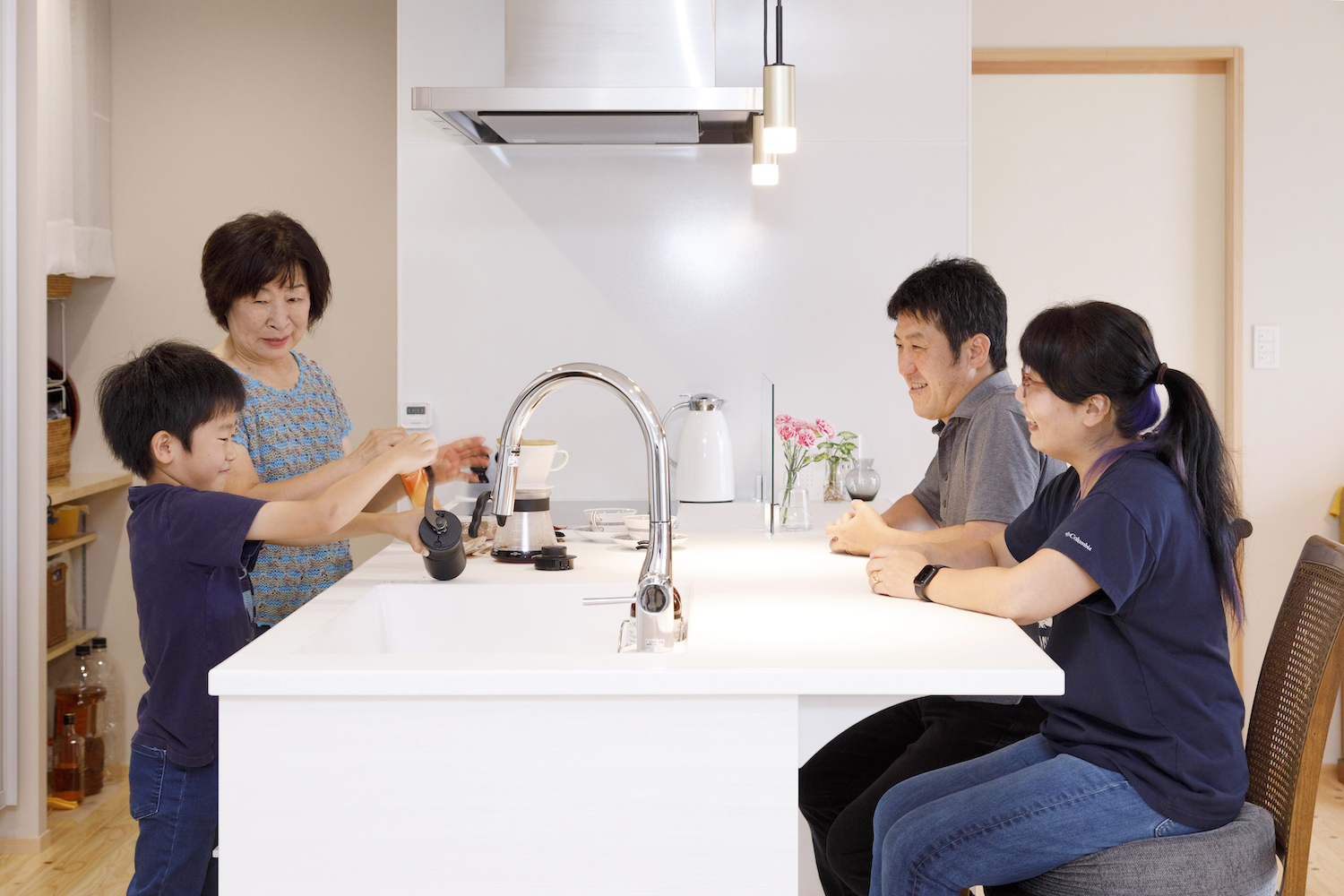 家族の細やかな気づかいを感じる二世帯住宅