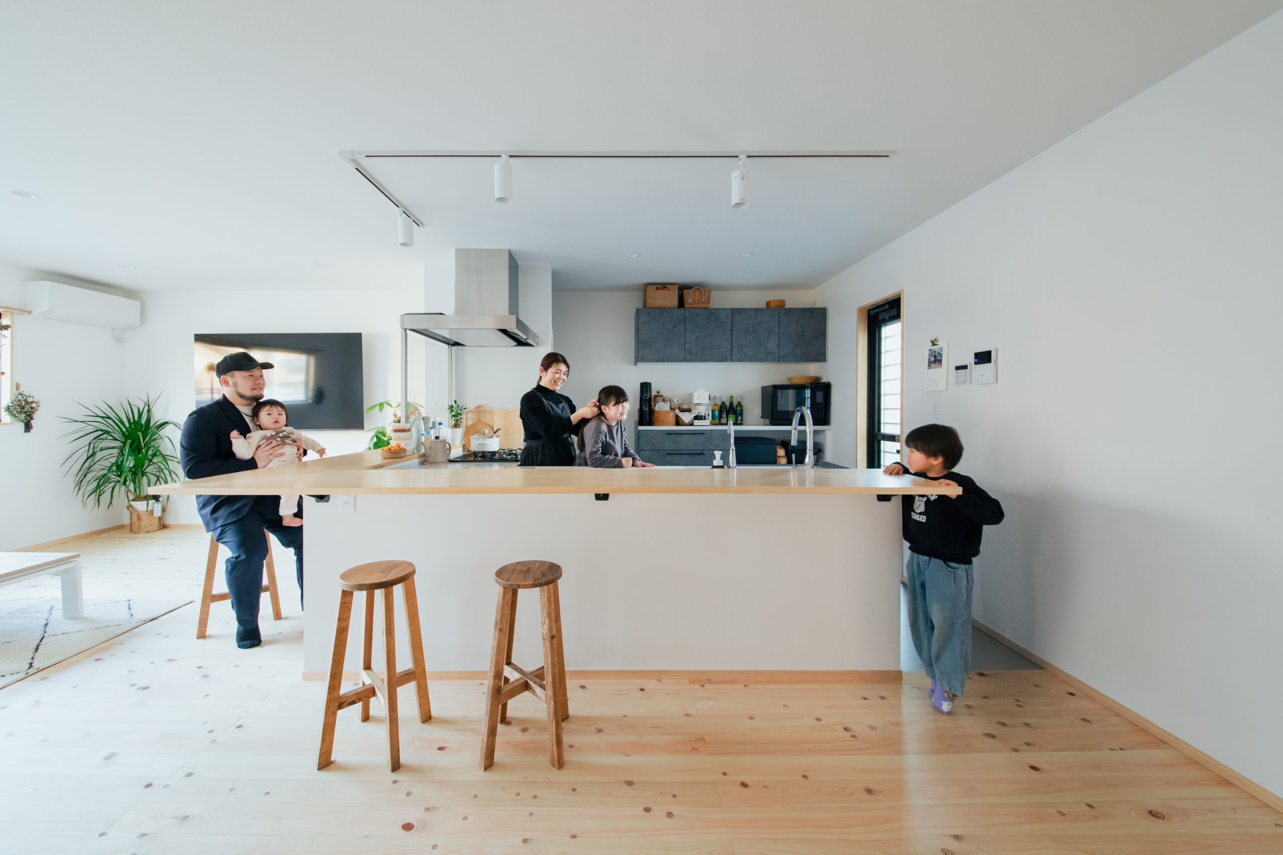 キッチンを囲む時間が家族の安らぎの時間